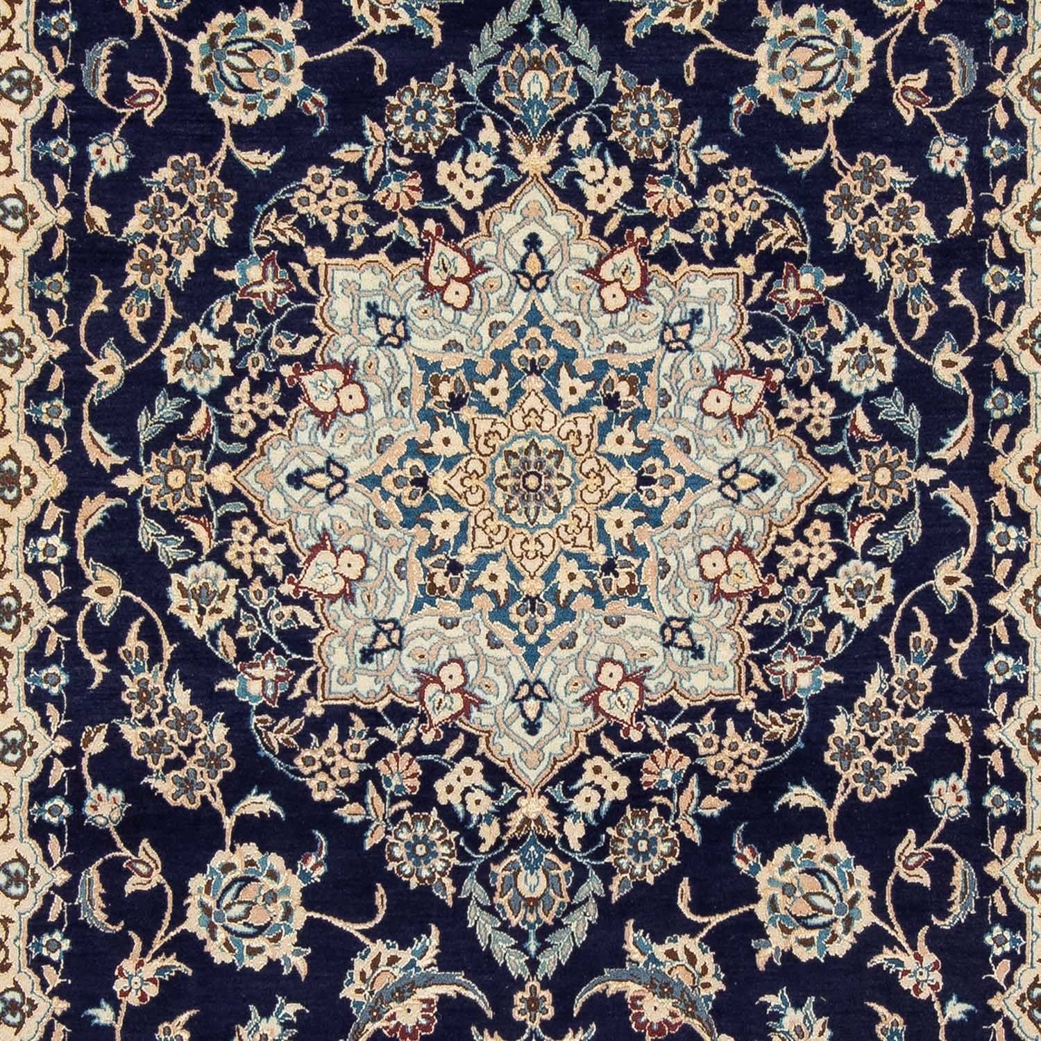 Alfombra Persa - Nain - Real - 308 x 197 cm - azul oscuro