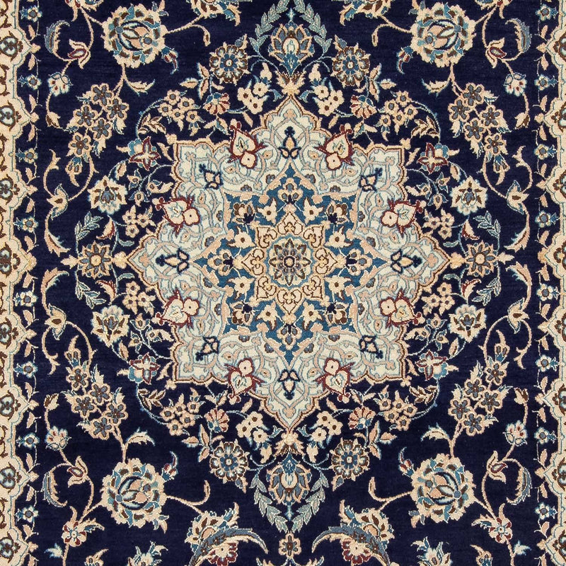 Alfombra Persa - Nain - Real - 308 x 197 cm - azul oscuro