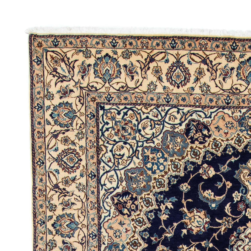 Alfombra Persa - Nain - Real - 308 x 197 cm - azul oscuro