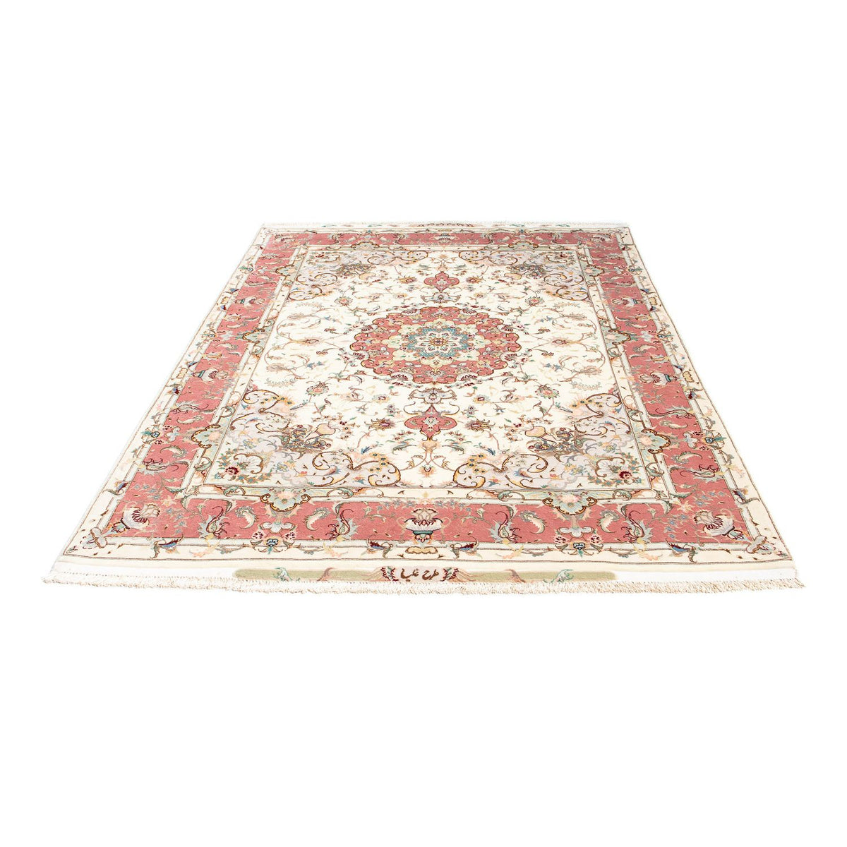 Alfombra Persa - Tabriz - Real - 207 x 150 cm - beige