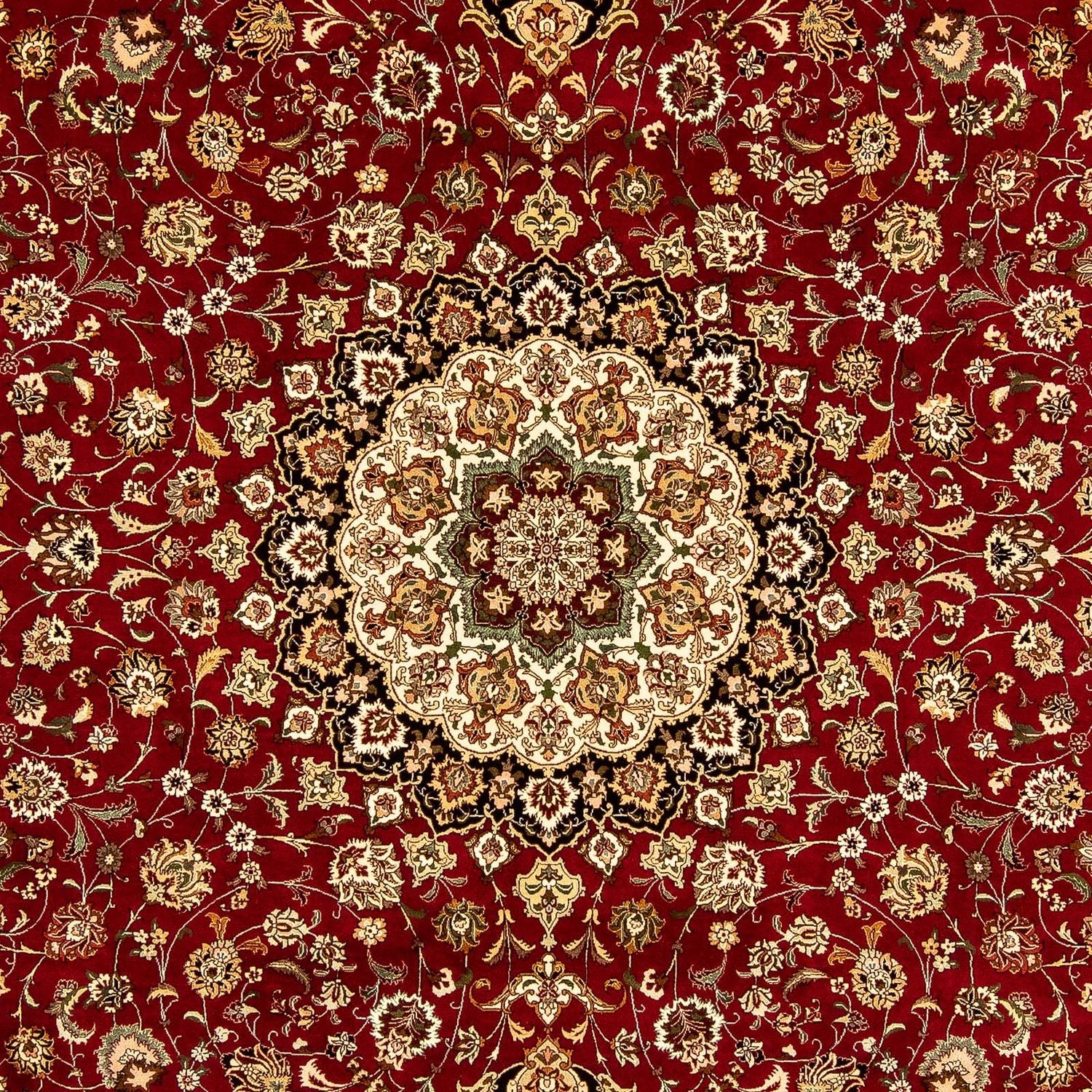 Alfombra Persa - Tabriz - Real - 354 x 252 cm - rojo oscuro