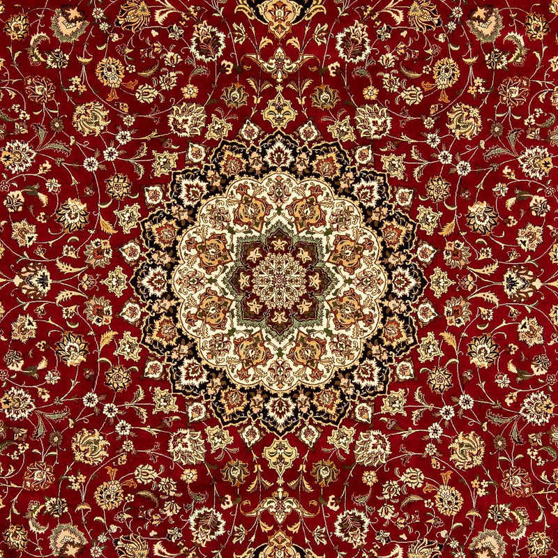 Alfombra Persa - Tabriz - Real - 354 x 252 cm - rojo oscuro