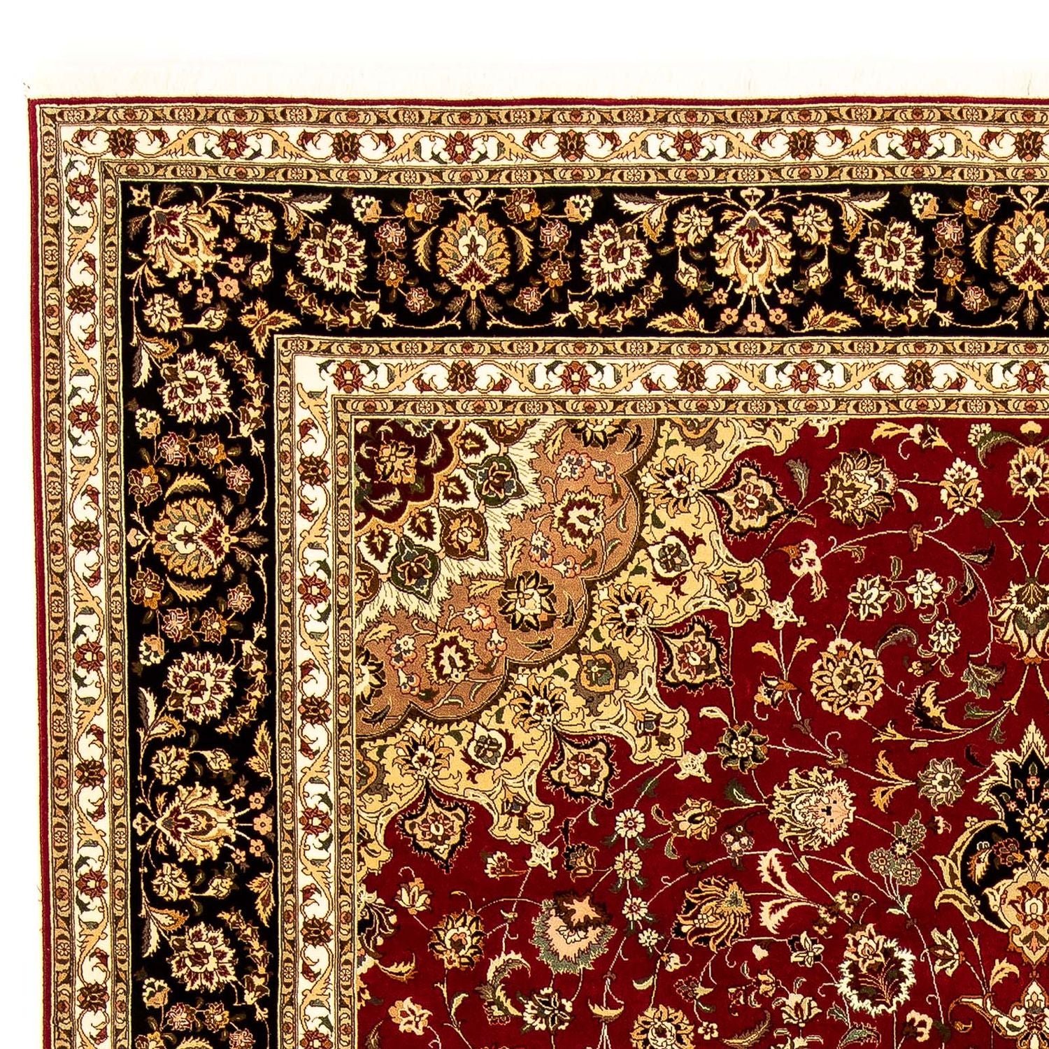 Alfombra Persa - Tabriz - Real - 354 x 252 cm - rojo oscuro