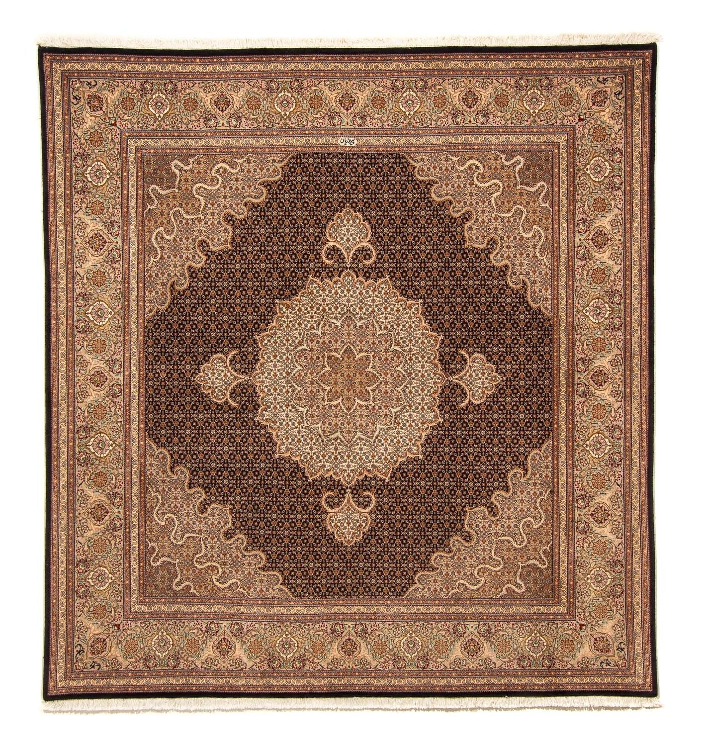 Alfombra persa - Tabriz cuadrado  - 210 x 200 cm - marrón claro