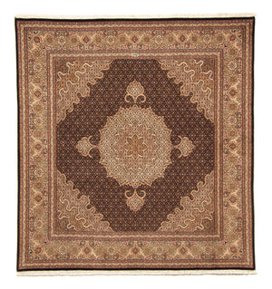 Alfombra persa - Tabriz cuadrado  - 210 x 200 cm - marrón claro