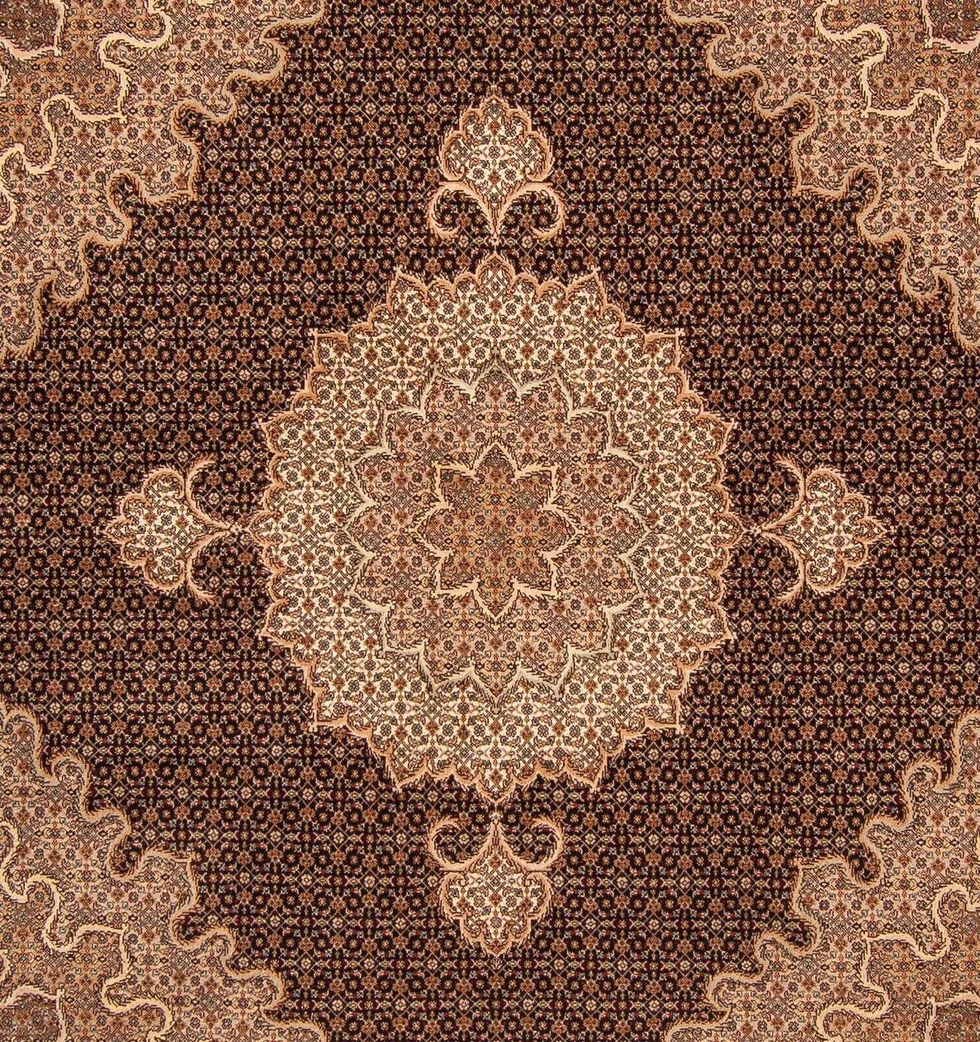 Alfombra persa - Tabriz cuadrado  - 210 x 200 cm - marrón claro