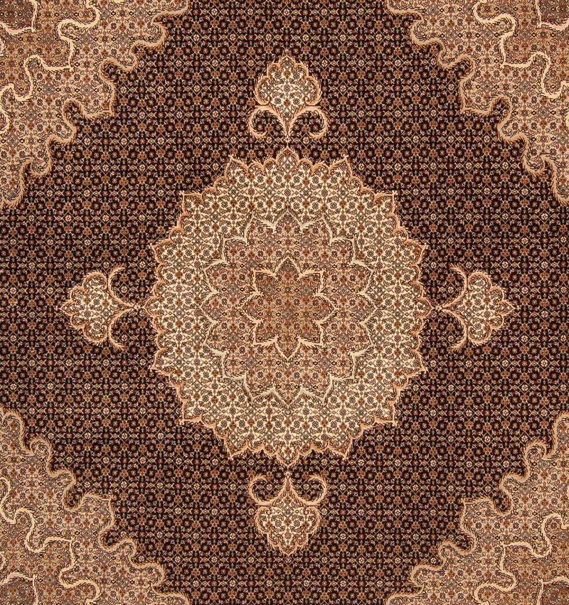 Alfombra persa - Tabriz cuadrado  - 210 x 200 cm - marrón claro