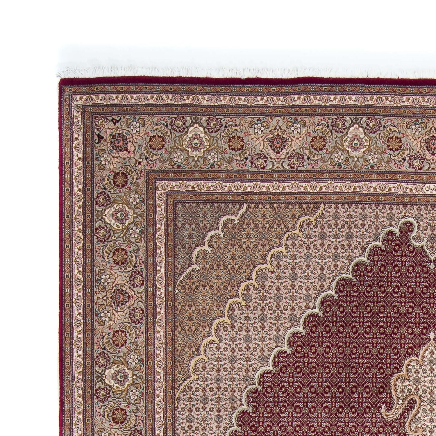 Alfombra persa - Tabriz - 305 x 202 cm - rojo oscuro
