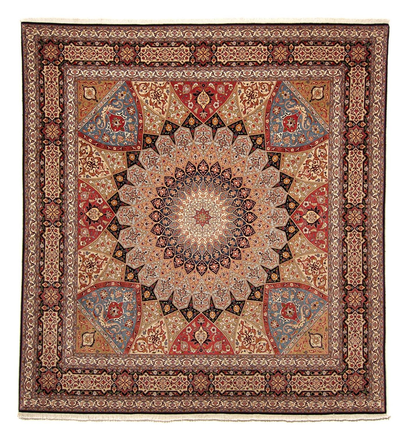 Alfombra Persa - Tabriz - Real cuadrado  - 264 x 252 cm - marrón claro