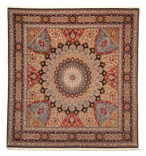 Alfombra Persa - Tabriz - Real cuadrado  - 264 x 252 cm - marrón claro