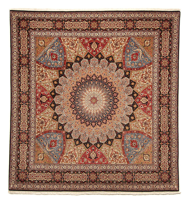 Alfombra Persa - Tabriz - Real cuadrado  - 264 x 252 cm - marrón claro