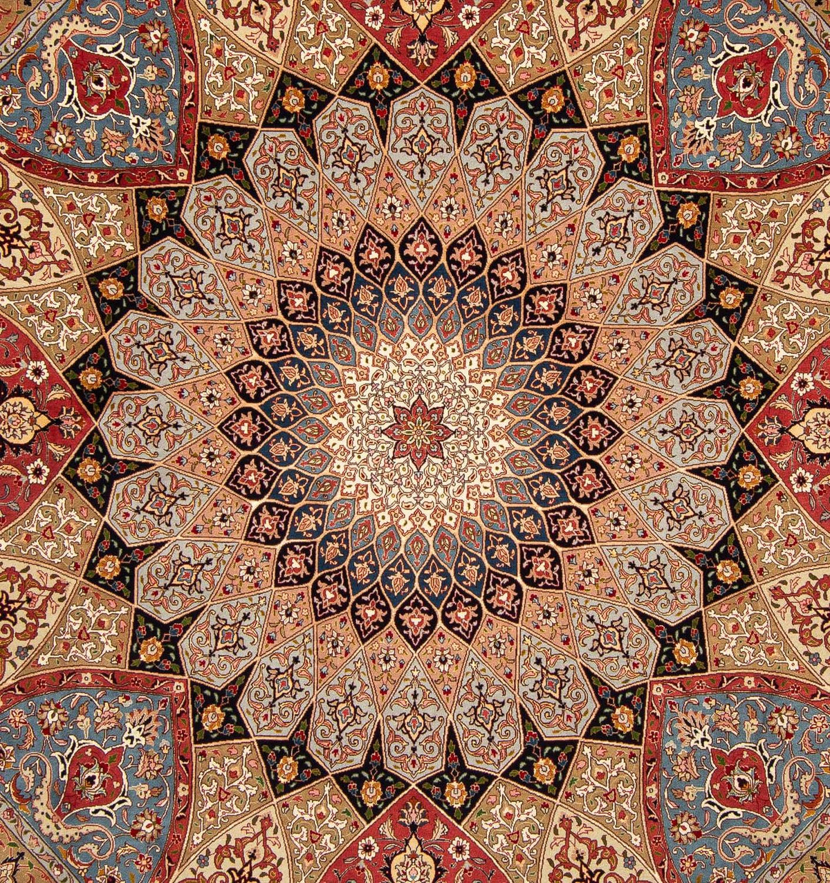 Alfombra Persa - Tabriz - Real cuadrado  - 264 x 252 cm - marrón claro
