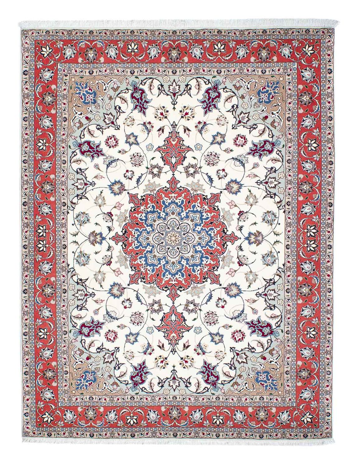 Alfombra Persa - Tabriz - Real - 198 x 151 cm - beige