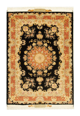 Alfombra Persa - Tabriz - Real - 138 x 101 cm - negro