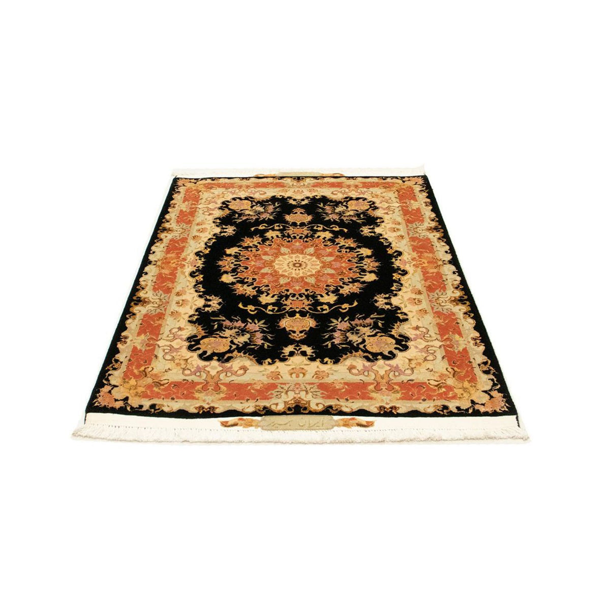 Alfombra Persa - Tabriz - Real - 138 x 101 cm - negro