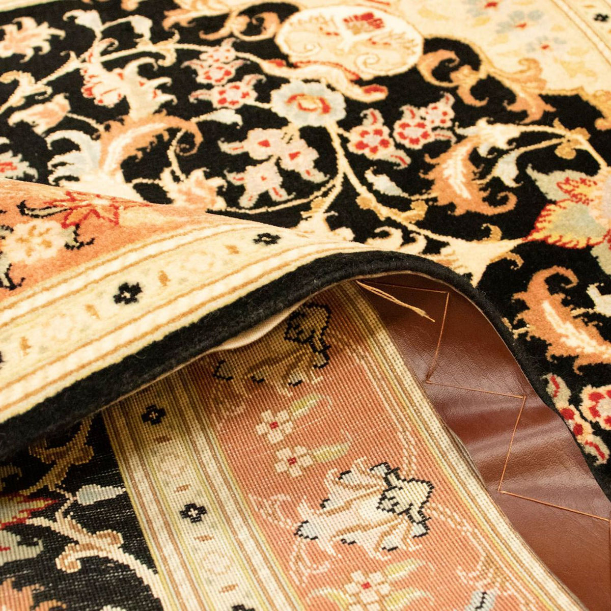 Alfombra Persa - Tabriz - Real - 150 x 101 cm - negro