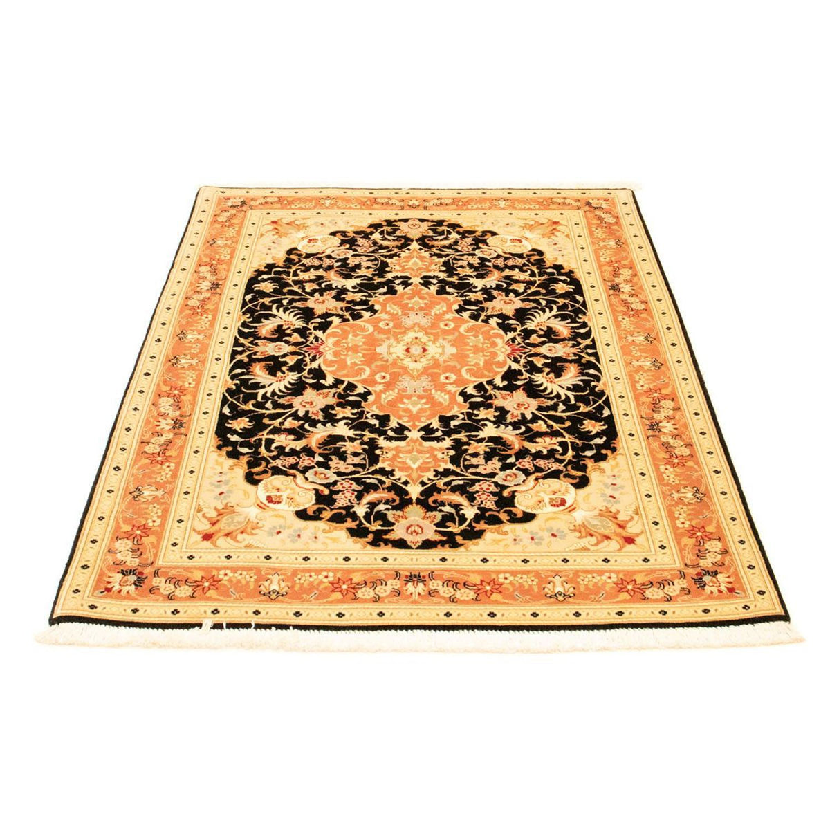 Alfombra Persa - Tabriz - Real - 150 x 101 cm - negro