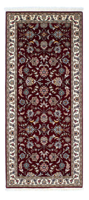 Alfombra de pasillo Alfombra Persa - Tabriz - Real - 205 x 88 cm - rojo oscuro