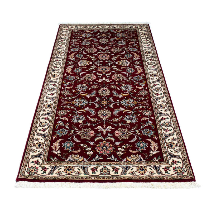 Alfombra de pasillo Alfombra Persa - Tabriz - Real - 205 x 88 cm - rojo oscuro