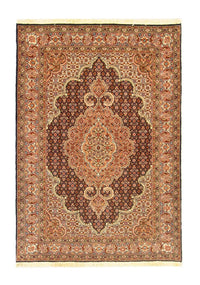 Alfombra Persa - Tabriz - Real - 145 x 101 cm - negro