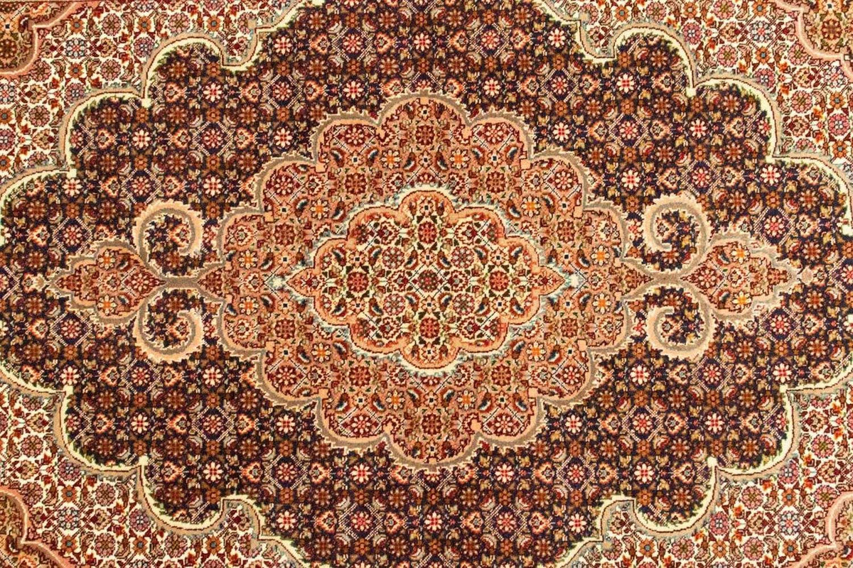 Alfombra Persa - Tabriz - Real - 145 x 101 cm - negro
