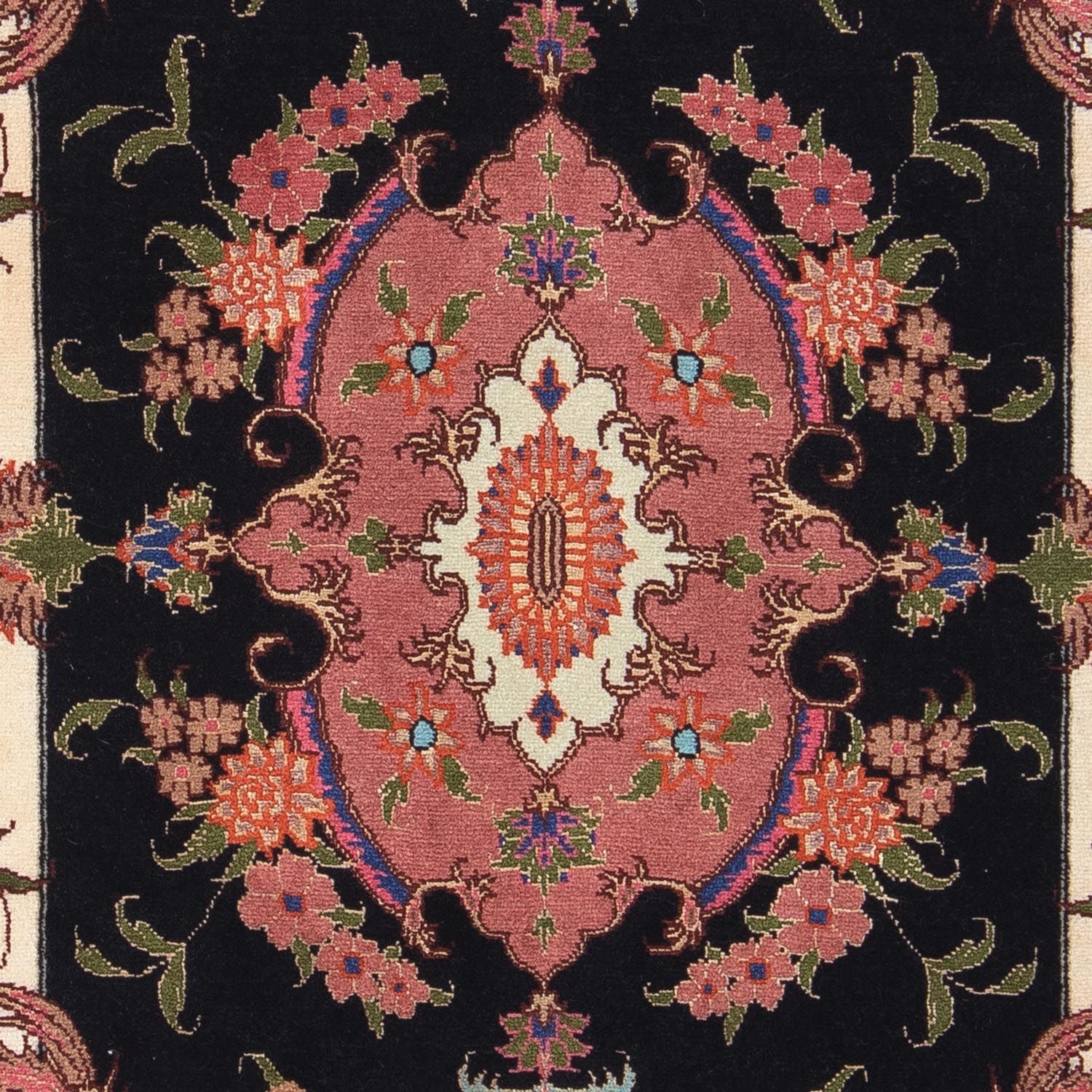 Alfombra Persa - Tabriz - Real - 90 x 60 cm - azul oscuro