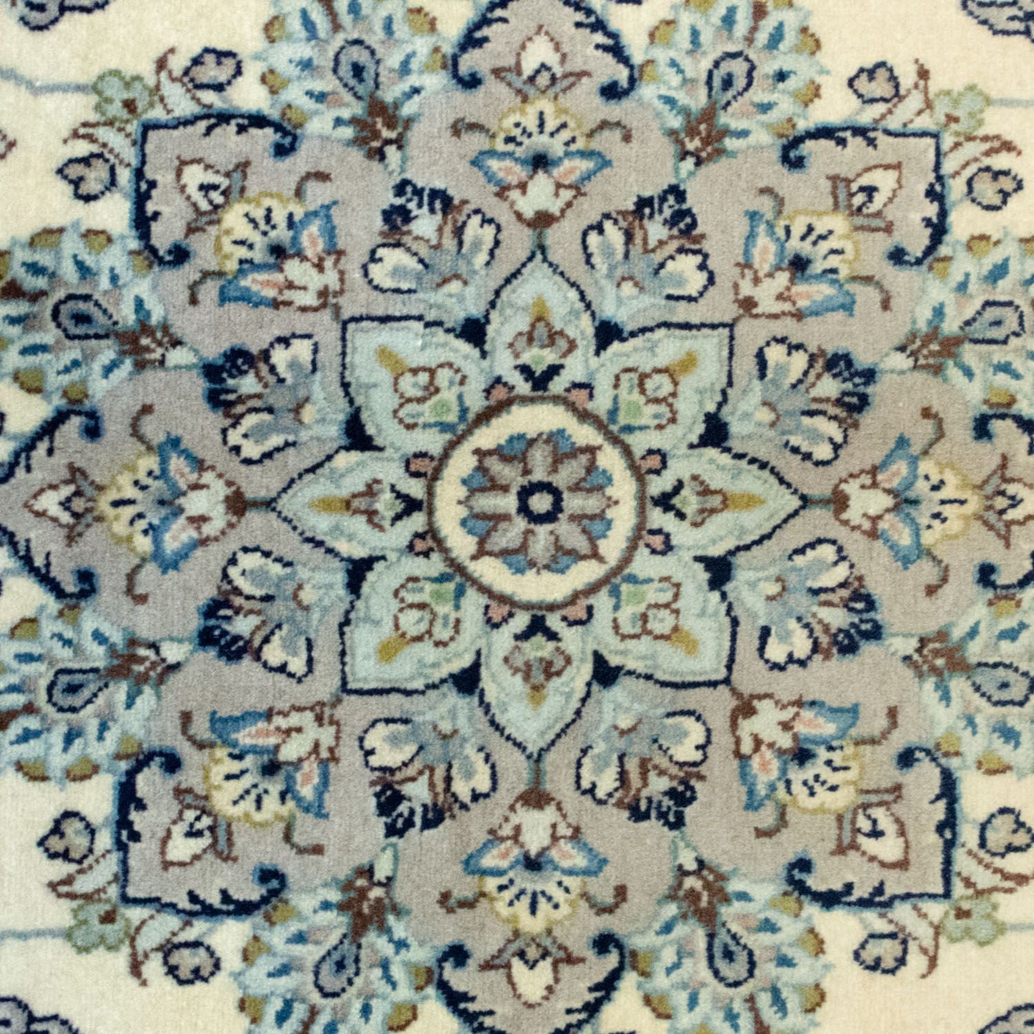 Alfombra persa - Keshan - 210 x 137 cm - beige