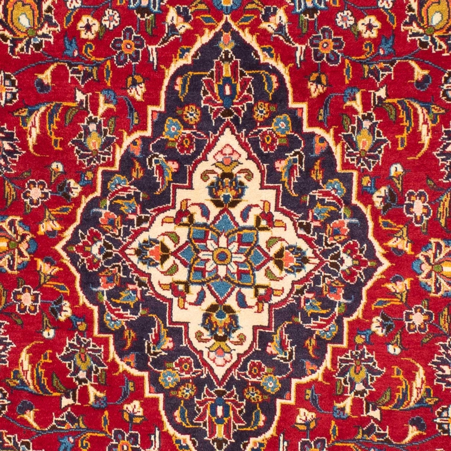 Alfombra persa - Keshan - 226 x 137 cm - rojo