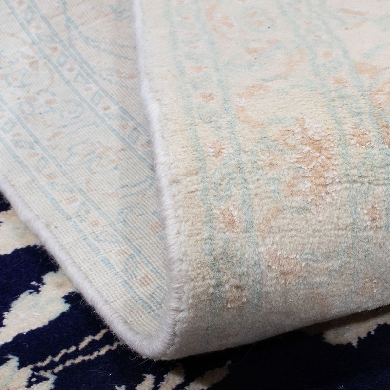 Alfombra persa - Nain - 300 x 197 cm - azul oscuro