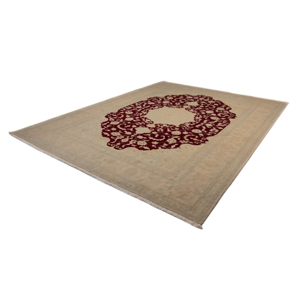 Alfombra persa - Nain - 328 x 249 cm - rojo oscuro