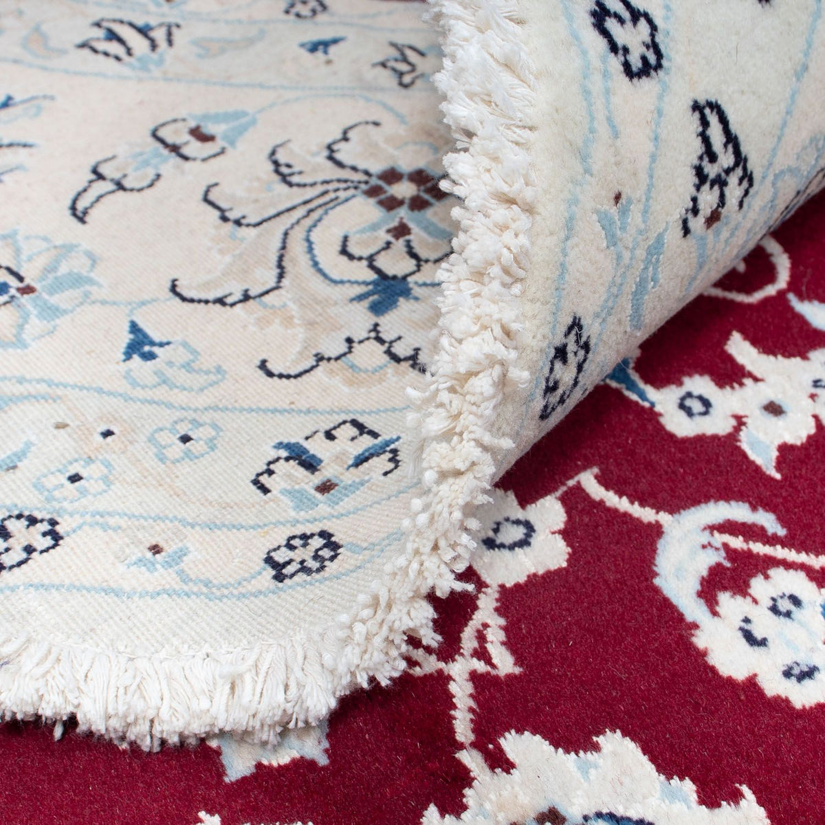 Alfombra persa - Nain redondo  - 300 x 300 cm - rojo oscuro