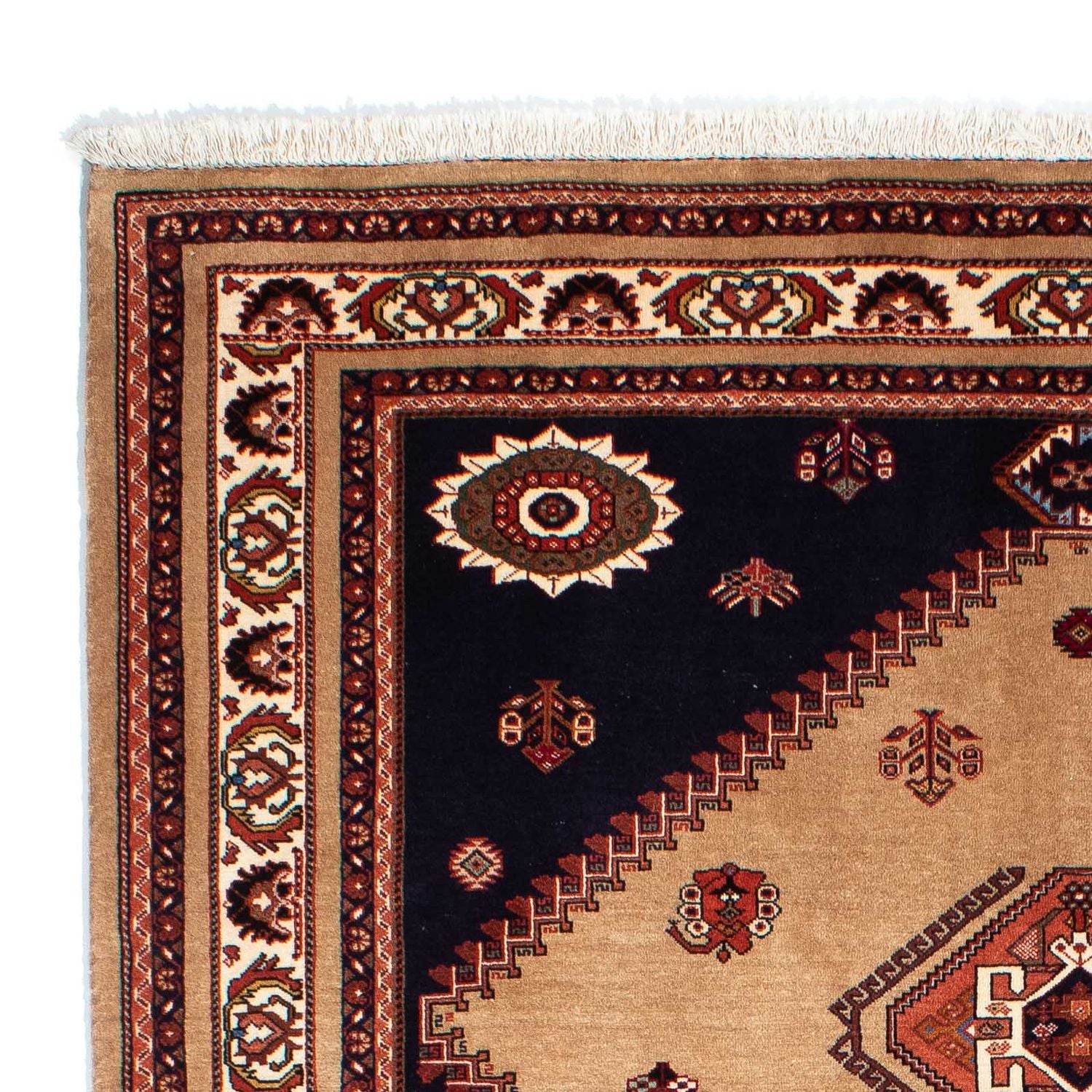 Alfombra persa - Nómada - 246 x 174 cm - marrón claro
