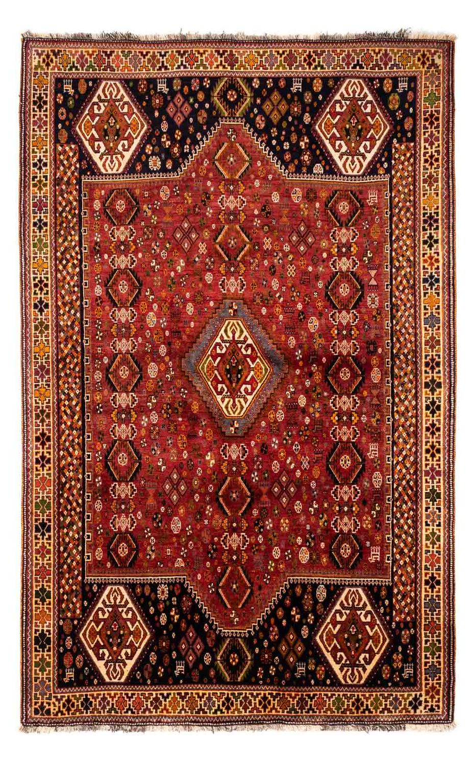 Alfombra persa - Nómada - 284 x 168 cm - rojo oscuro