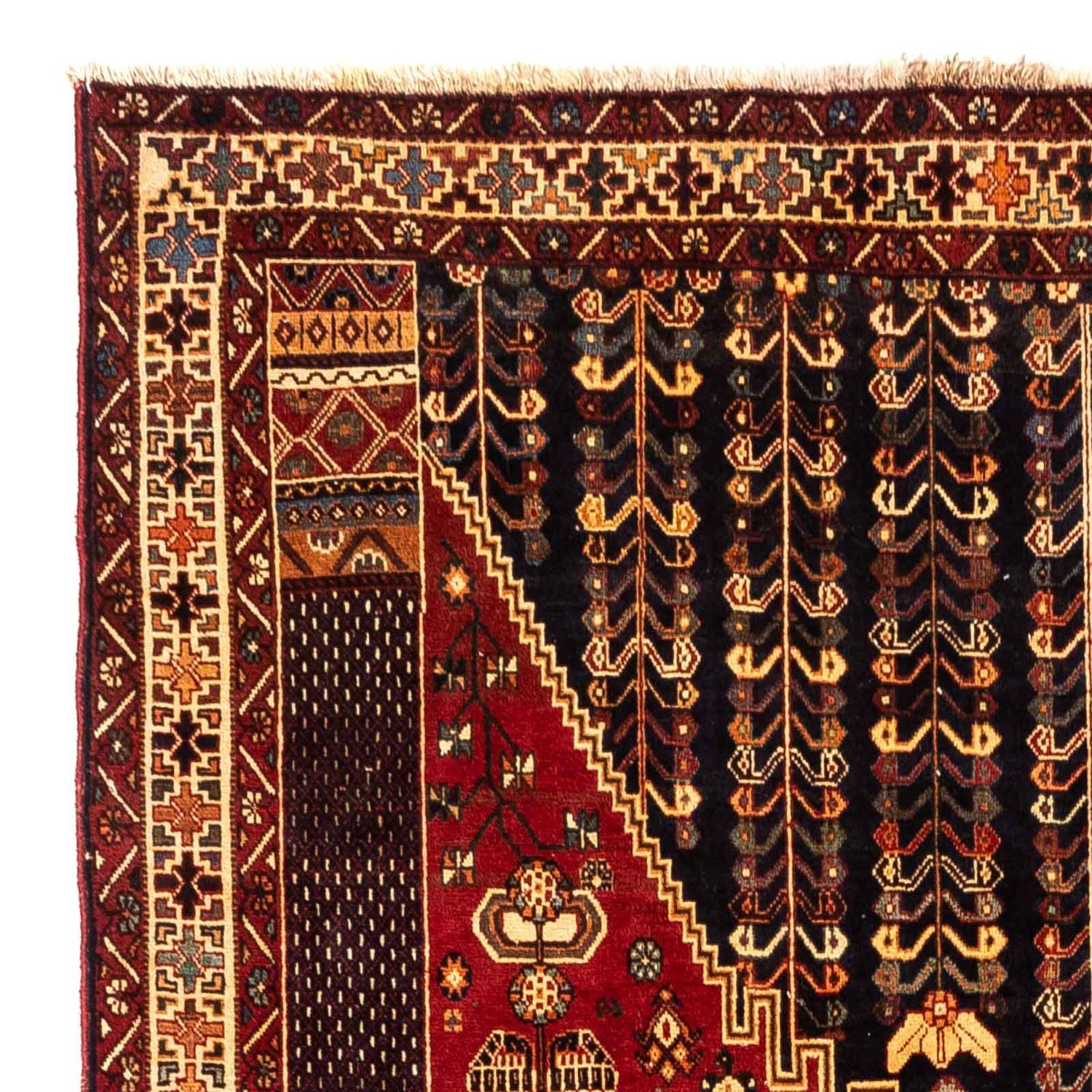 Alfombra persa - Nómada - 277 x 173 cm - rojo oscuro