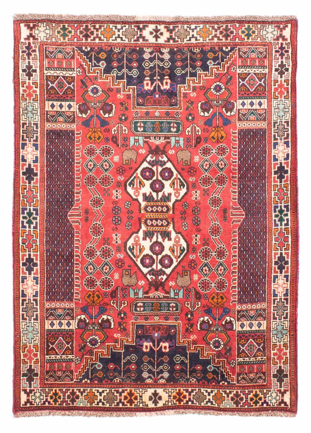 Alfombra persa - Nómada - 154 x 100 cm - rojo