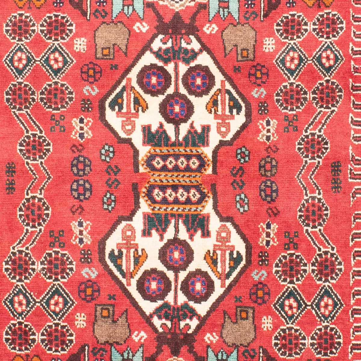 Alfombra persa - Nómada - 154 x 100 cm - rojo