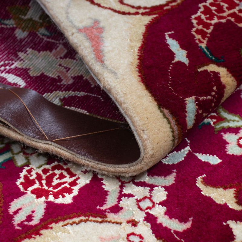 Alfombra Persa - Tabriz - Real - 90 x 60 cm - rojo oscuro