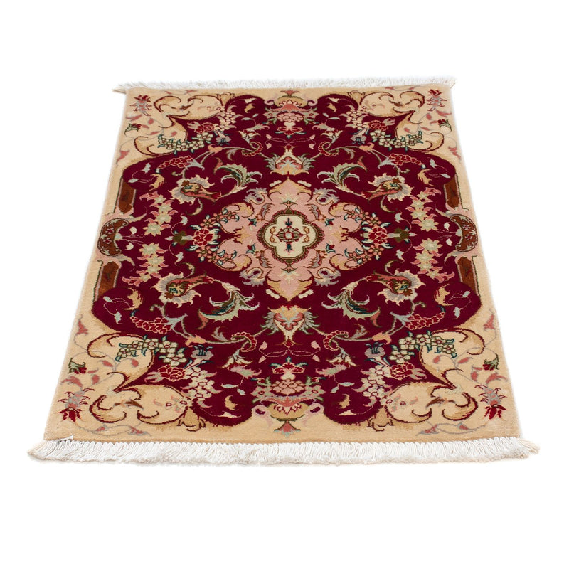 Alfombra Persa - Tabriz - Real - 90 x 60 cm - rojo oscuro