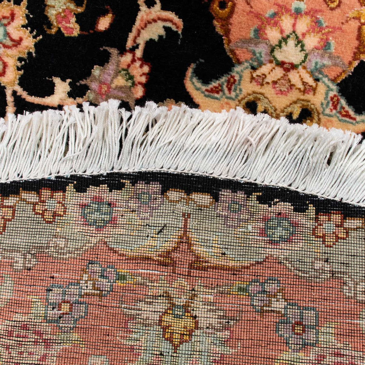 Alfombra Persa - Tabriz - Real redondo  - 100 x 100 cm - azul oscuro