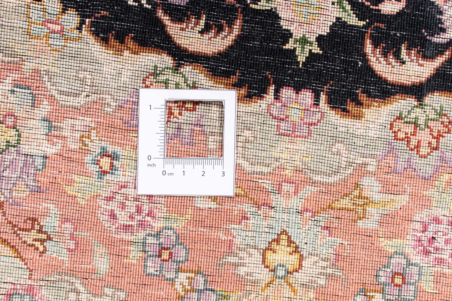 Alfombra Persa - Tabriz - Real redondo  - 100 x 100 cm - azul oscuro
