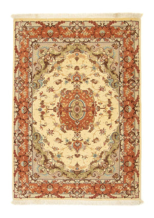 Alfombra Persa - Tabriz - Real - 143 x 102 cm - beige