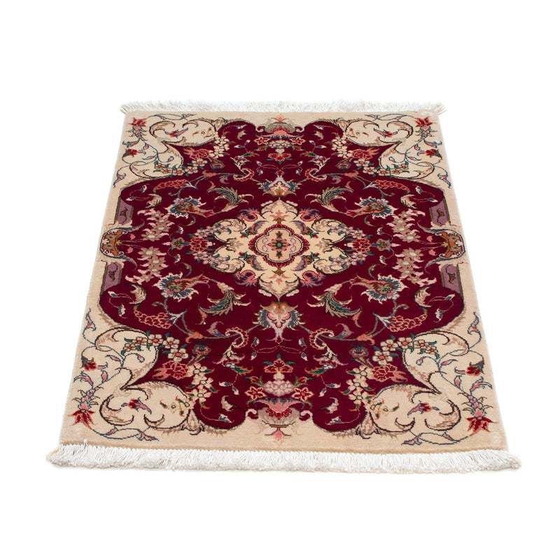 Alfombra Persa - Tabriz - Real - 90 x 60 cm - rojo oscuro