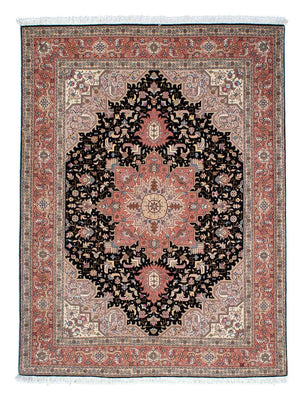 Alfombra Persa - Tabriz - Real - 196 x 152 cm - azul oscuro