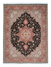 Alfombra Persa - Tabriz - Real - 196 x 152 cm - azul oscuro