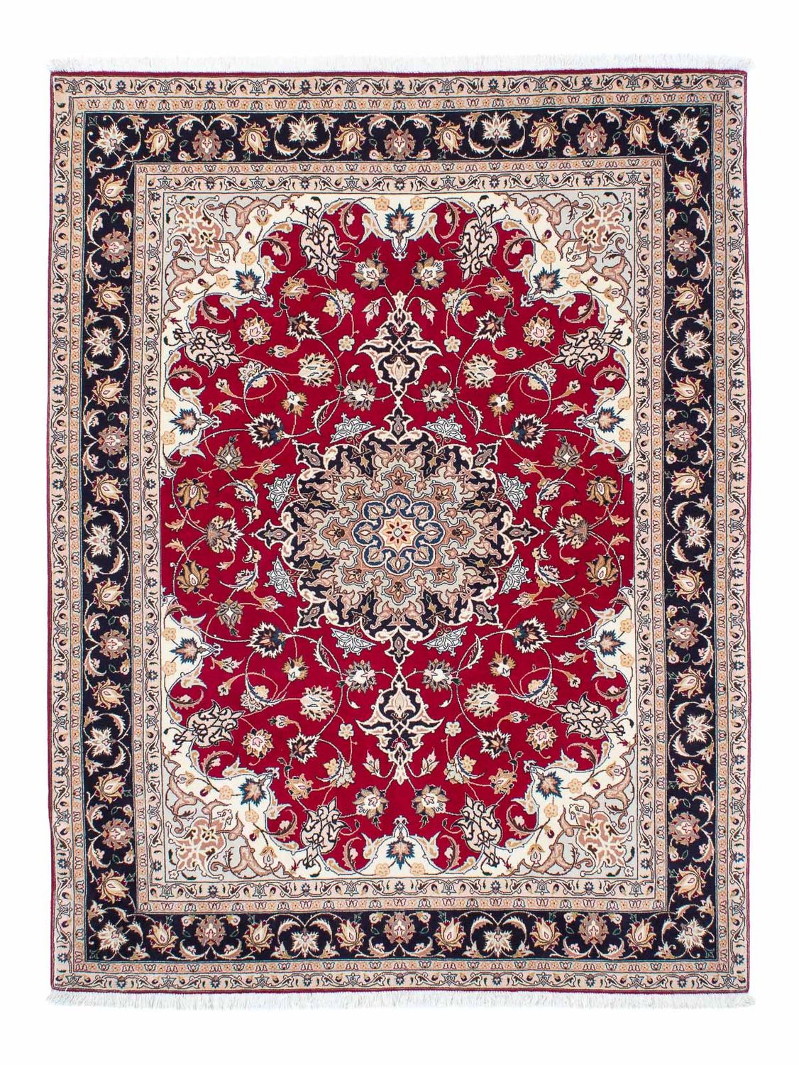 Alfombra Persa - Tabriz - Real - 202 x 152 cm - rojo