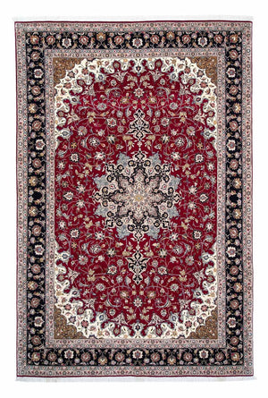 Alfombra Persa - Tabriz - Real - 318 x 205 cm - rojo oscuro