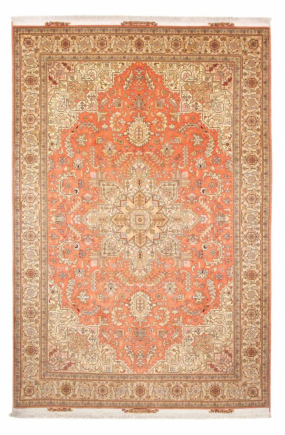 Alfombra Persa - Tabriz - Real - 312 x 202 cm - rojo claro
