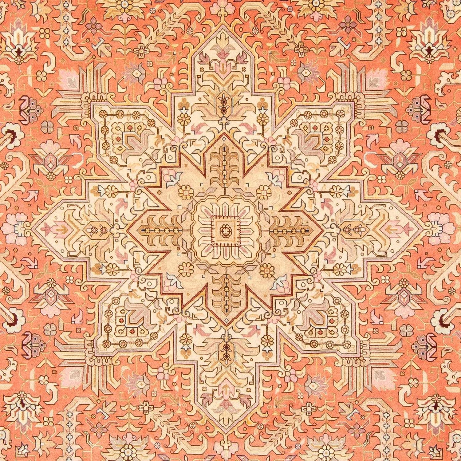 Alfombra Persa - Tabriz - Real - 312 x 202 cm - rojo claro