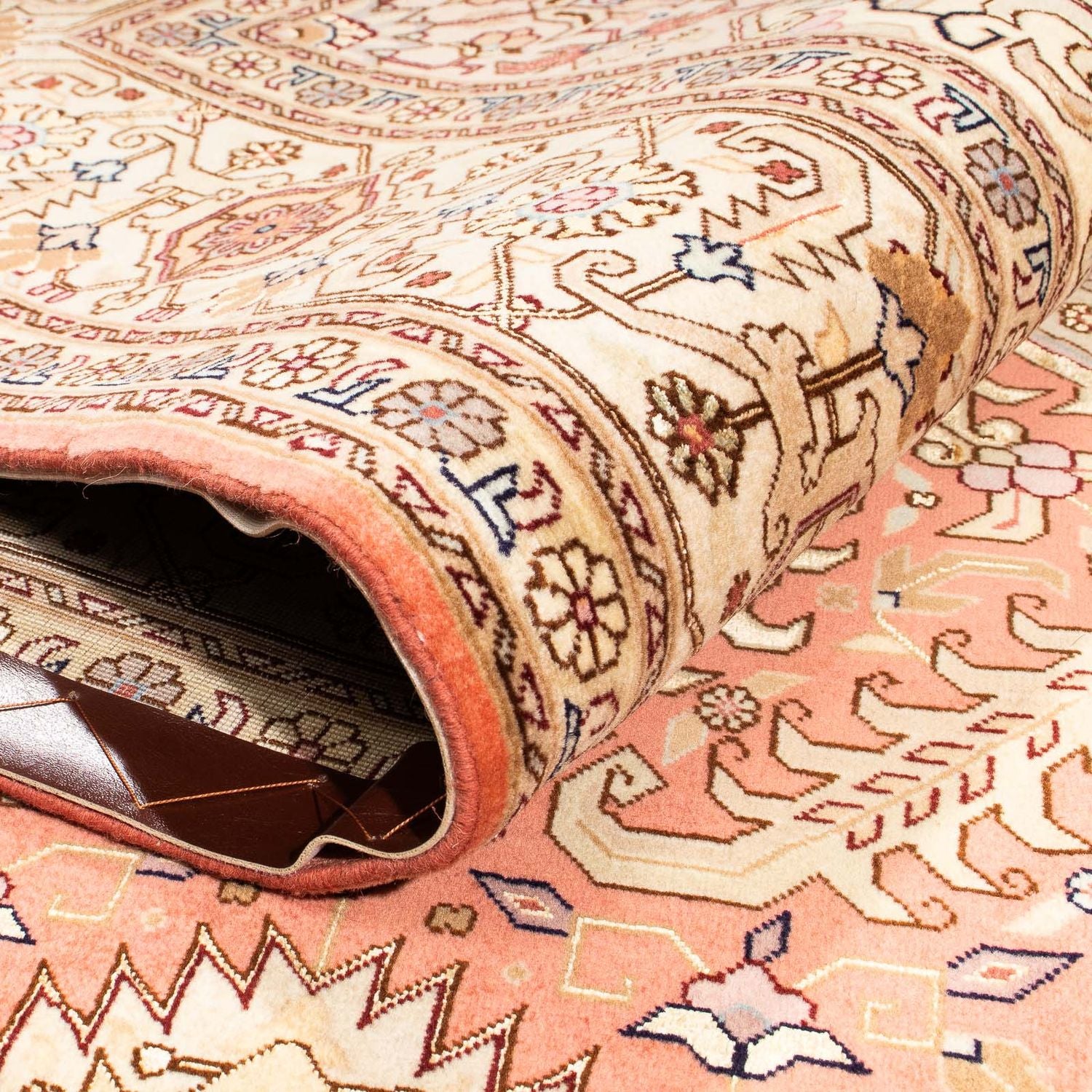 Alfombra Persa - Tabriz - Real - 312 x 202 cm - rojo claro