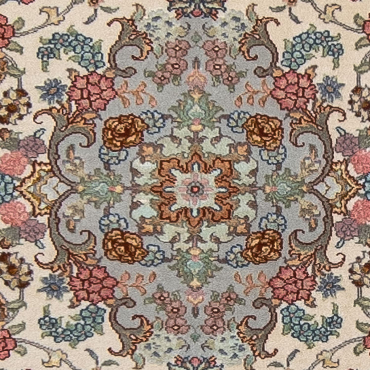 Alfombra de pasillo Alfombra Persa - Tabriz - Real - 355 x 92 cm - beige